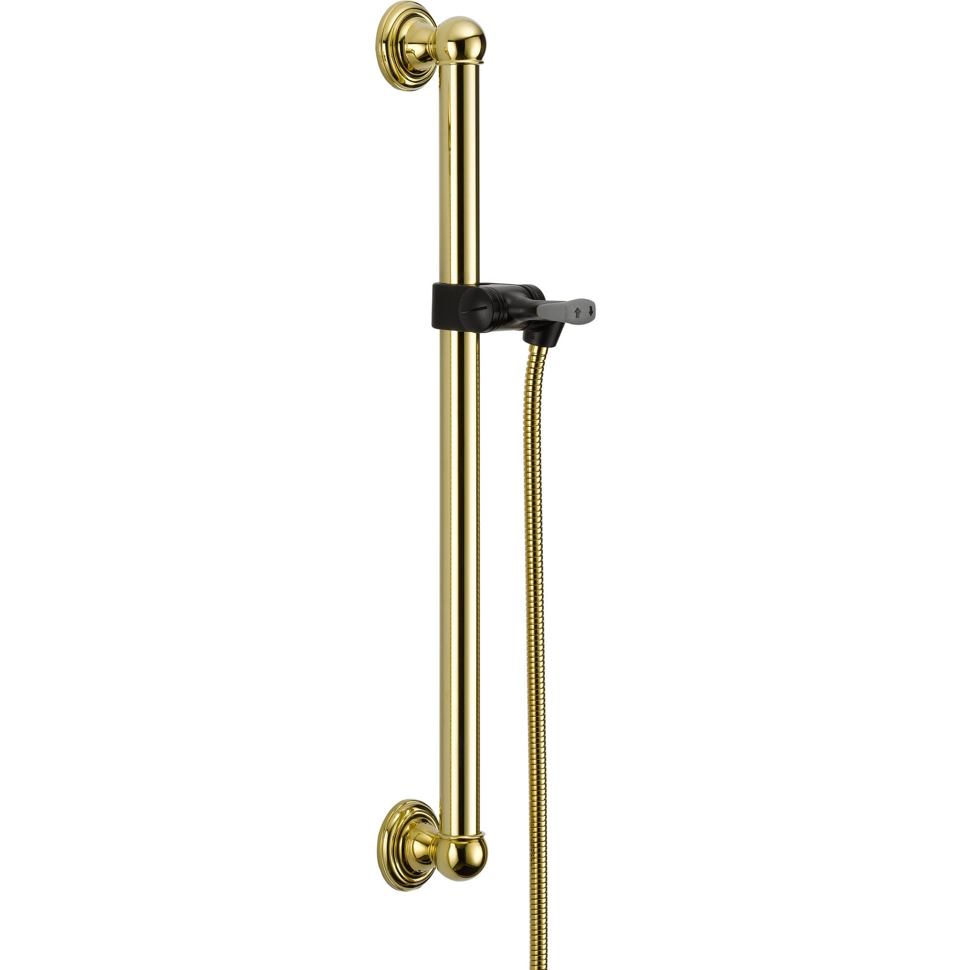 Delta 24" Polished Brass Grab Bar Adjustable Hand Shower Holder Assembly 561204