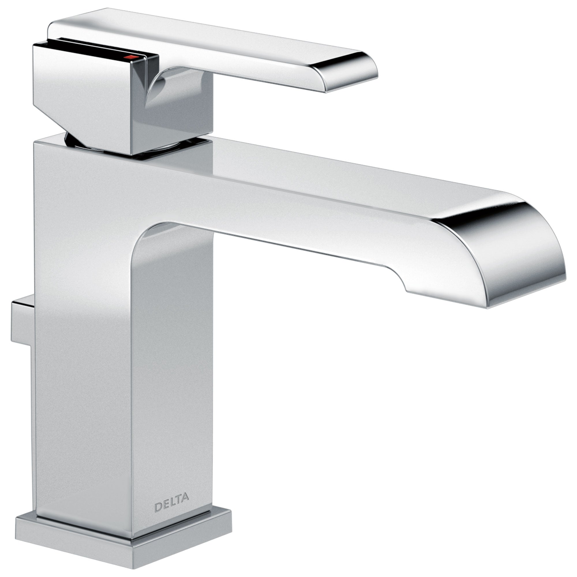 Delta Ara Collection Chrome Finish Single Handle Water Efficient Lavatory Bathroom Sink Faucet with Metal Pop-Up Drain D567LFGPMMPU