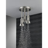 Delta Stainless Steel Finish 2.5 GPM H2Okinetic Pendant Triple Ceiling Mount Raincan Shower Head D57190SS25