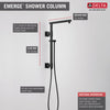 Delta Matte Black Finish Emerge Modern Angular Square Shower Column 18" (Requires Showerhead, Hand Spray, and Control) D58410BL