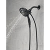 Delta Matte Black Finish In2ition HSSH Hand Shower with MagnaTite and Showerhead Combo D58471BLPK