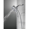 Delta Chrome Finish H2Okinetic In2ition 5-Setting Modern Two-in-One Showerhead Hand Shower Combo D5847425