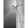 Delta Chrome Finish H2Okinetic In2ition 5-Setting Modern Two-in-One Showerhead Hand Shower Combo D5847425