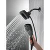 Delta Matte Black Finish H2Okinetic In2ition 5-Setting Modern Two-in-One Showerhead Hand Shower Combo D58474BL25