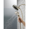 Delta Polished Nickel Finish H2Okinetic In2ition 5-Setting Two-in-One Showerhead and Handheld Sprayer D58480PN25PK