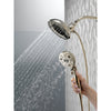Delta Polished Nickel Finish H2Okinetic In2ition 5-Setting Two-in-One Showerhead and Handheld Sprayer D58480PN25PK
