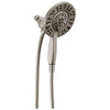 Delta Stainless Steel Finish In2ition HSSH 1.75 GPM 4-Setting Dual Hand Shower and Round Showerhead Spray D58499SS