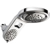 Delta Universal Showering Components Collection Chrome Finish HydroRain 5 Setting Dual Showerhead Switch Lever Allows Simultaneous Operation D58580PK