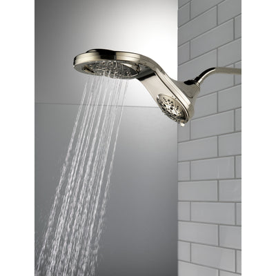 Delta Polished Nickel Finish HydroRain H2Okinetic In2ition 5-Setting Two-in-One Showerhead D58581PNPK