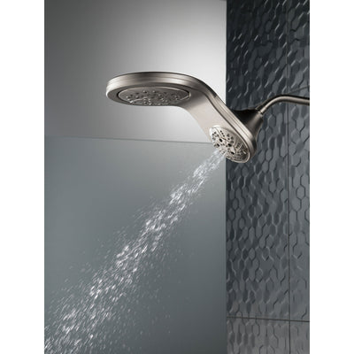 Delta Stainless Steel Finish HydroRain H2Okinetic 5-Setting Two-in-One Shower Head D58581SS25PK
