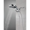 Delta Chrome Finish HydroRain H2Okinetic 5-Setting Two-in-One Shower Head and Hand Spray D5868025