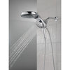 Delta Chrome Finish HydroRain H2Okinetic 5-Setting Two-in-One Shower Head and Hand Spray D5868025