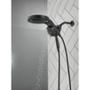 Delta Matte Black Finish HydroRain H2Okinetic 5-Setting Two-in-One Shower Head and Hand Spray D58680BL25