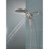 Delta Stainless Steel Finish HydroRain H2Okinetic 5-Setting Two-in-One Shower Head and Hand Spray D58680SS