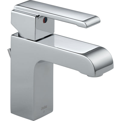 Delta Modern Chrome Arzo Collection Single Handle Bathroom Sink Faucet, Robe Hook, and Shower Only Faucet INCLUDES Rough-in Valve Package D015CR