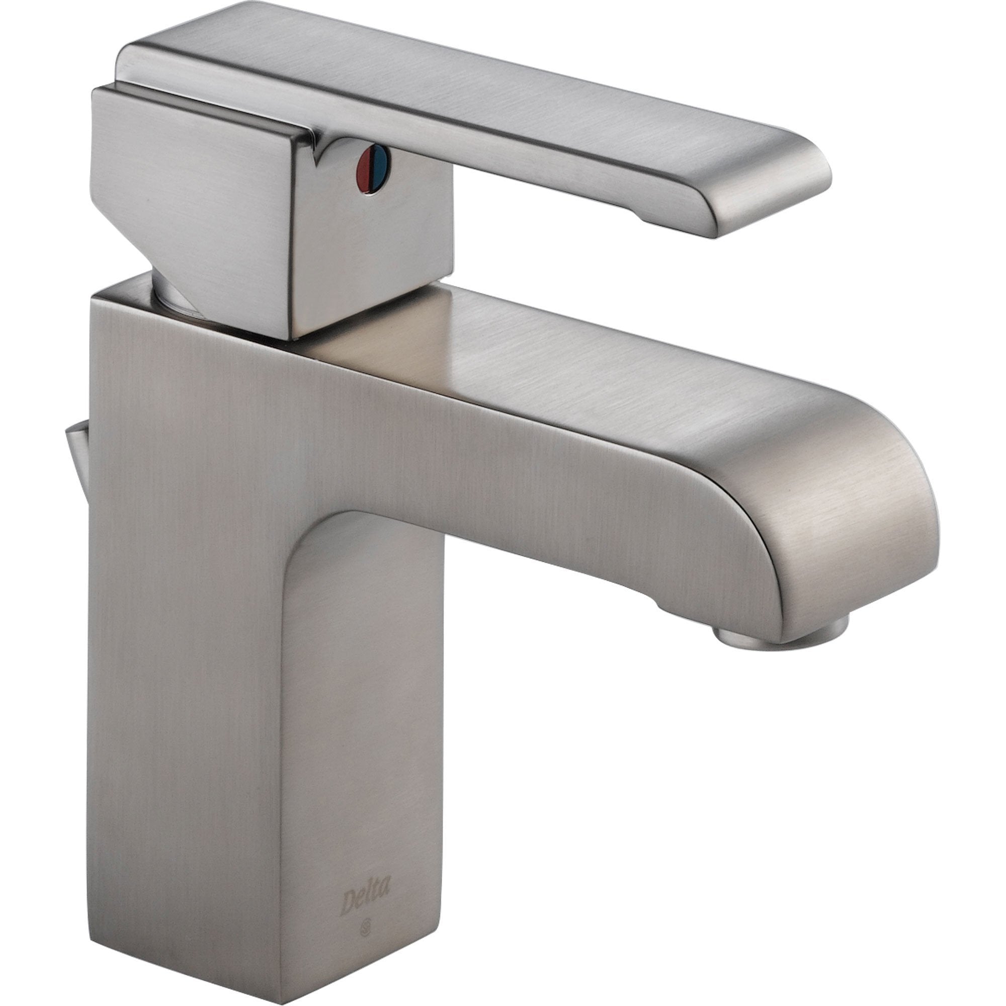 Delta Arzo Modern 1-Handle Stainless Steel Finish Square Bathroom Faucet 474291
