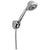 Delta Universal Showering Components Collection Chrome Finish 7-Setting Fixed Wall Mount Handheld Shower Sprayer and Hose 737153