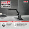 Delta Pivotal Matte Black Finish Single Handle Bathroom Faucet D599BLMPUDST
