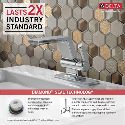 Delta Pivotal Chrome Finish Single Handle Bathroom Faucet D599MPUDST