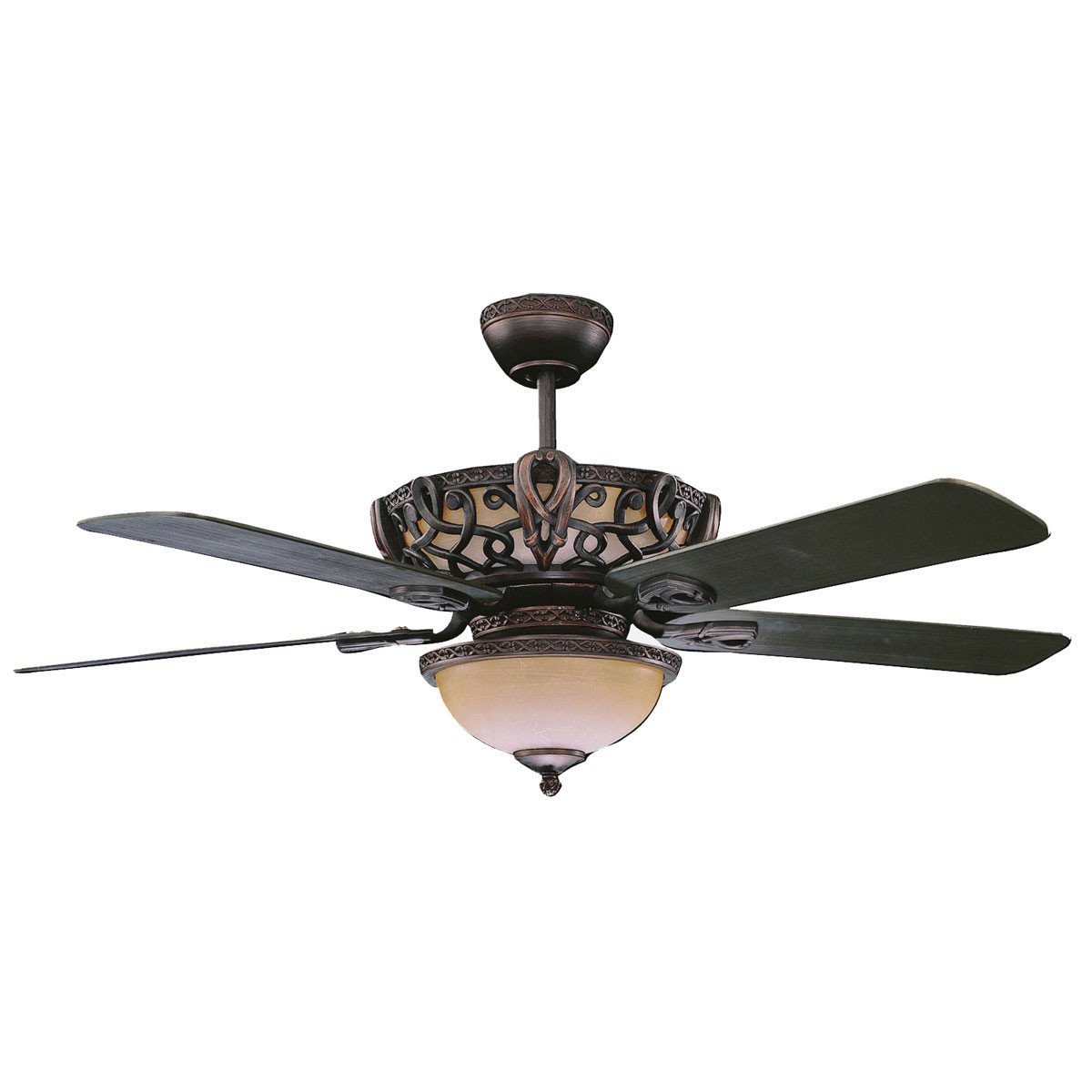 Concord Fans 60" Aracruz Oil Rubbed Bronze Ceiling Fan, Up & Downlights + Remote