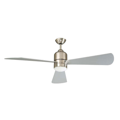 Concord Fans 60" Decca Large Stainless Steel Ceiling Fan with Light & Remote