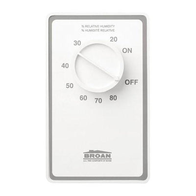 Broan 161 Infrared Single-Bulb 250-Watt Heater for Spot Heating in Bathroom INCLUDES White Dehumidistat Automatic Humidity Sensing Wall Control Kit