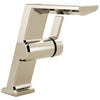 Delta Pivotal Polished Nickel Finish Single Handle Mid-Height Bathroom Sink Faucet D699PNDST