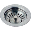 Delta 4-1/2 inch Arctic Stainless Finish Kitchen Sink Flange and Strainer 638400