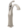 Delta Dryden Collection Stainless Steel Finish Single Handle One Hole Tall Vessel Sink Bathroom Faucet D751SPDST