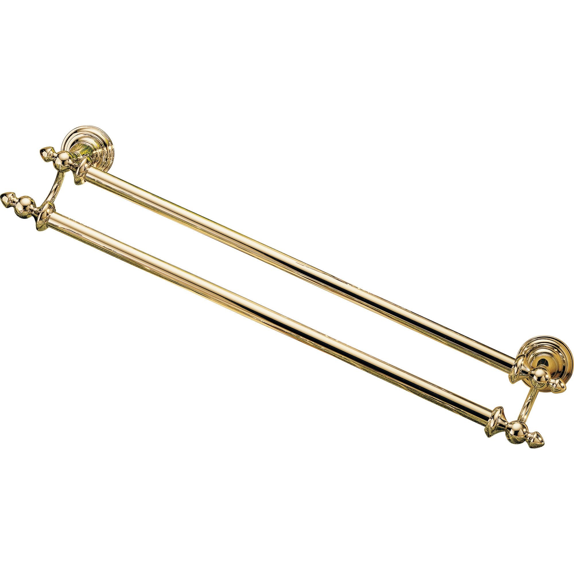 Traditional Brass Double Towel Bar