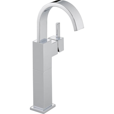 Delta Chrome Vero Collection QUANTITY (2) Single Handle Vessel Sink Faucets, 24" Towel Bar, and Towel Ring Package D020CR