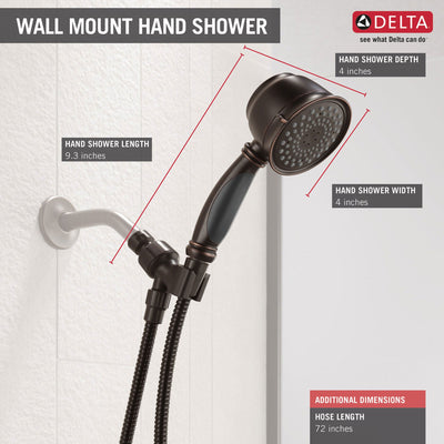 Delta Vintage 5-Spray Shower Arm Mount Hand Shower in Venetian Bronze 596995
