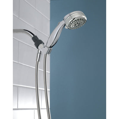 Delta Universal Showering Components Collection Chrome Finish 7-Setting Shower Arm Mount Hand Shower 563832