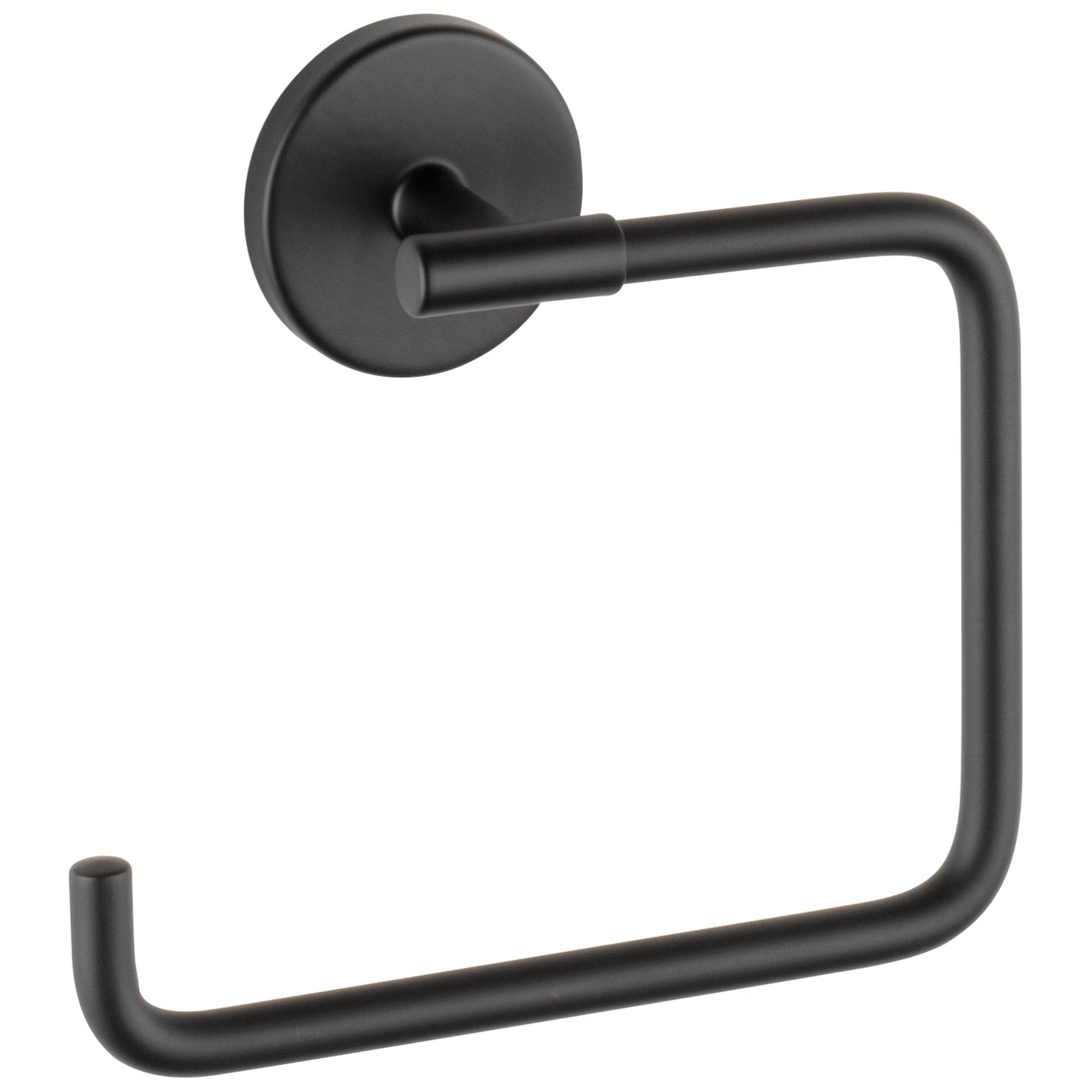 Delta Trinsic Collection Matte Black Finish Wall Mount Rectangular Hand Towel Ring D759460BL