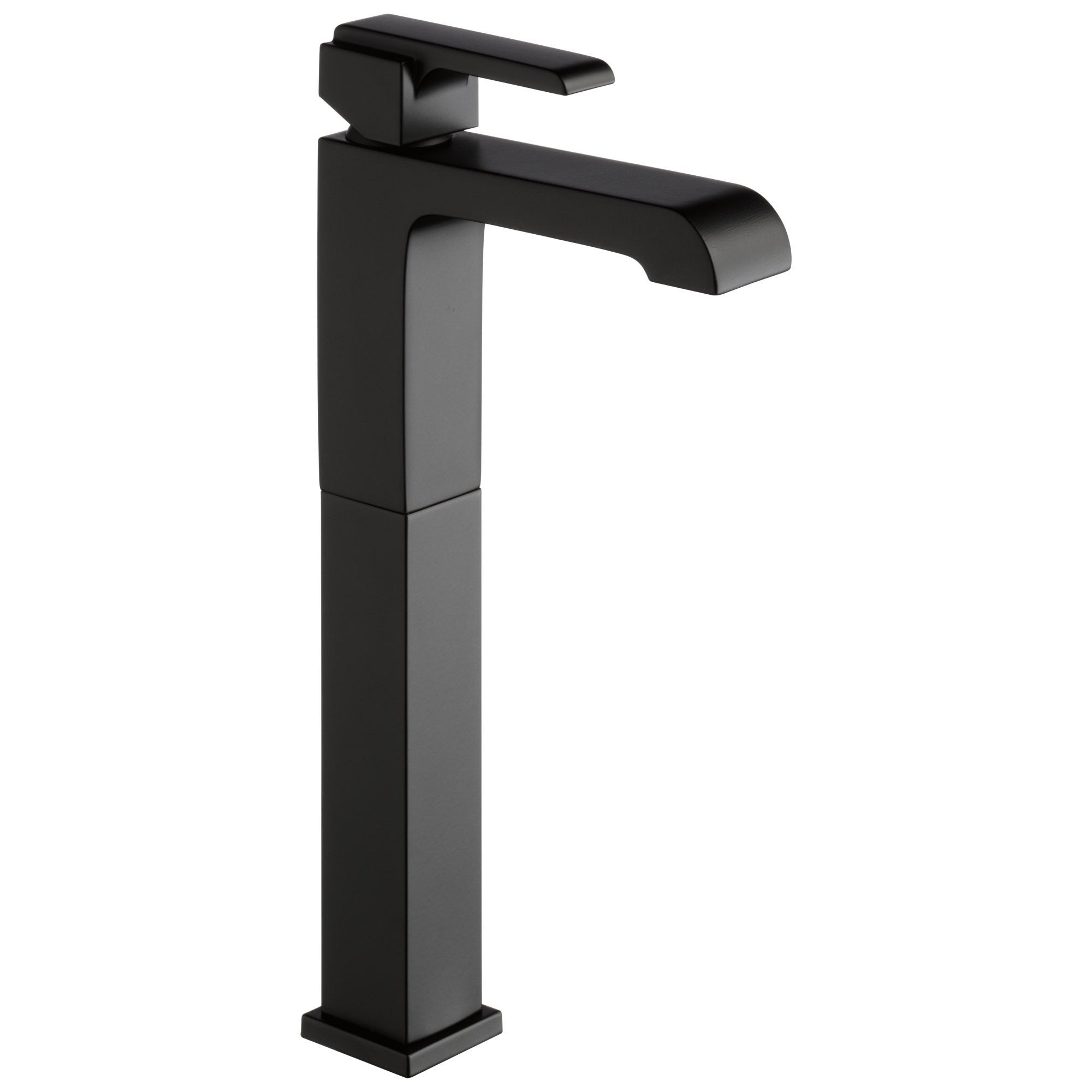 Delta Ara Collection Matte Black Finish Single Handle Tall Vessel Bathroom Lavatory Sink Faucet D767LFBL
