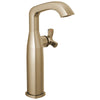 Delta Stryke Champagne Bronze Finish Vessel Sink Faucet Includes Single Helo Cross Handle D3586V