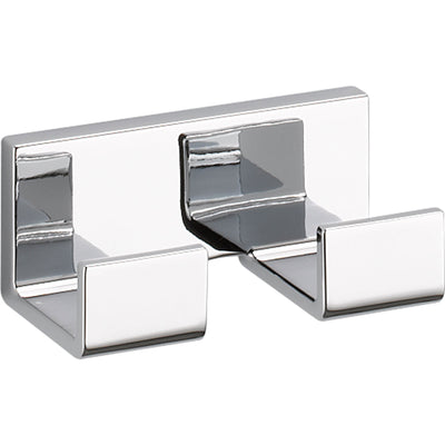 Delta Vero Chrome STANDARD Bathroom Accessory Set Includes: 24" Towel Bar, Toilet Paper Holder, Double Robe Hook, and Towel Ring D10055AP