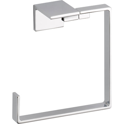 Delta Vero Chrome STANDARD Bathroom Accessory Set Includes: 24" Towel Bar, Toilet Paper Holder, Double Robe Hook, and Towel Ring D10055AP
