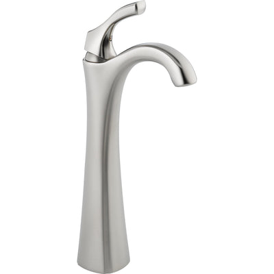 Delta Addison Stainless Steel Finish Vessel Sink Faucet, 24" Towel Bar, Robe Hook, and Shower Only Faucet INCLUDES Rough-in Valve Package D021CR