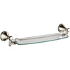 Delta Cassidy Polished Nickel 18" Glass Shelf with Removable Towel Bar 579542