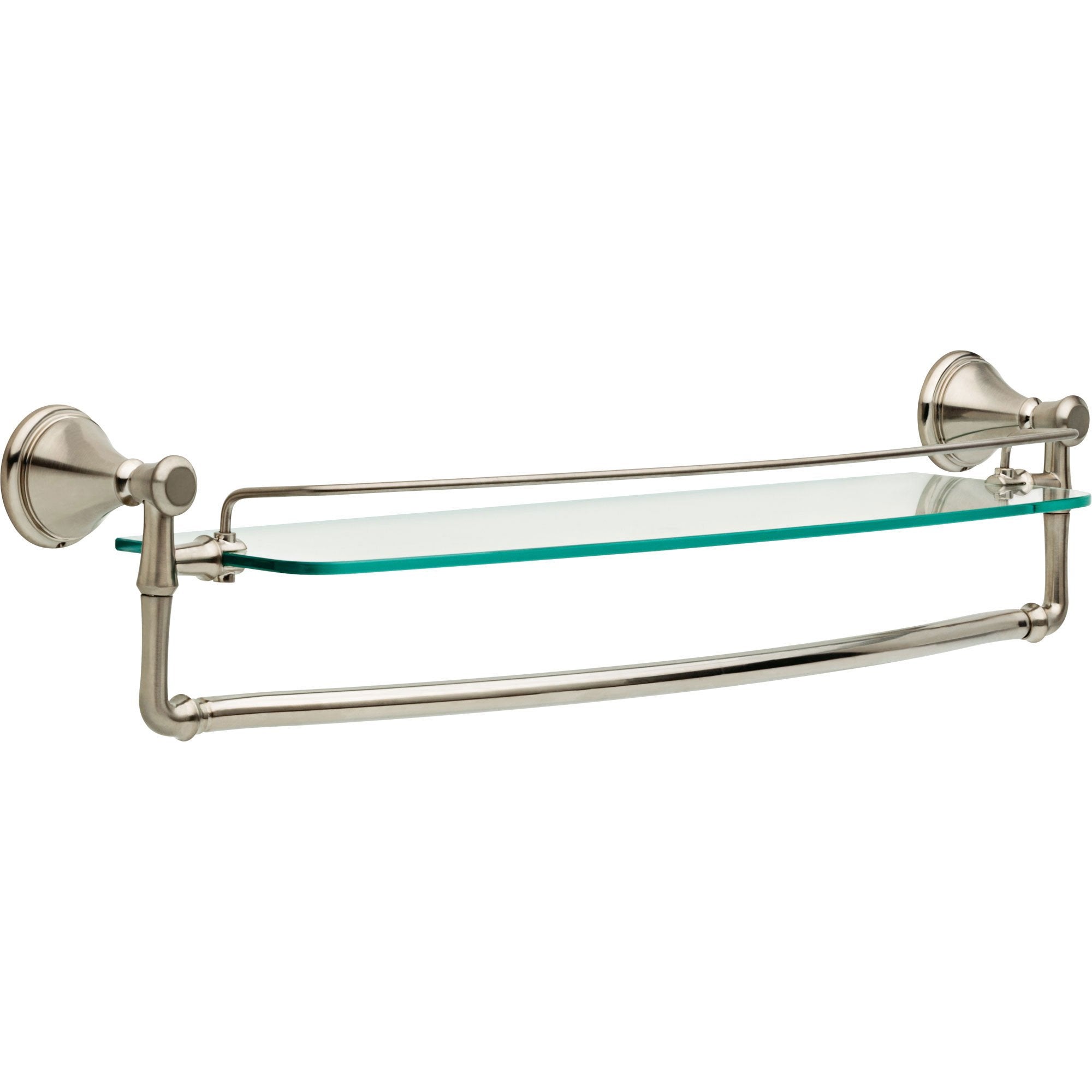 Delta Cassidy Stainless Steel 24" Glass Shelf with Removable Towel Bar 638899