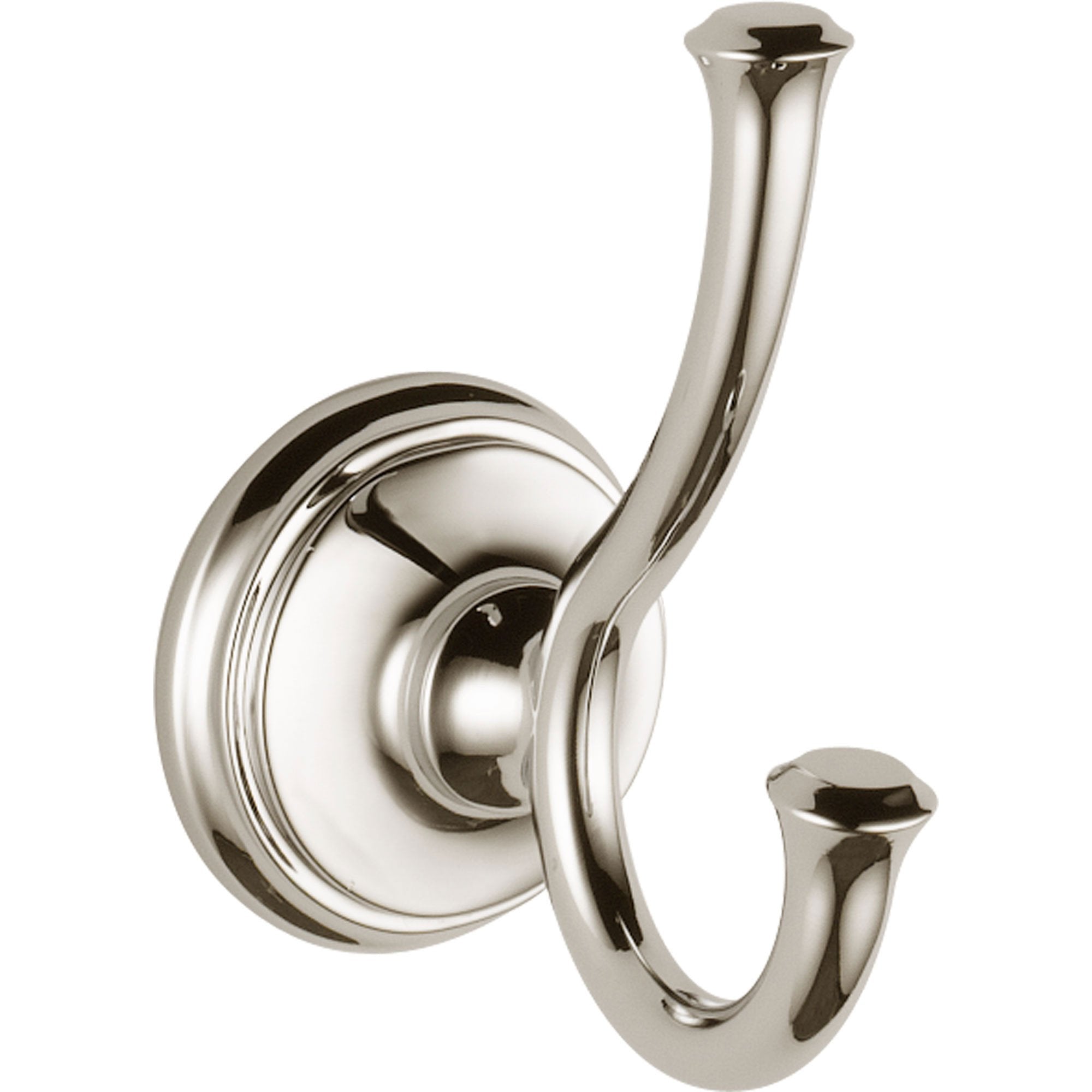 Delta Cassidy Collection Polished Nickel Double Robe Hook 579558