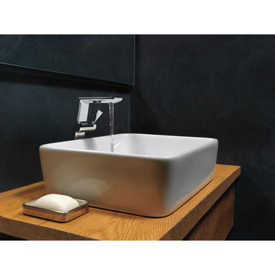 Delta Pivotal Chrome Finish Single Handle Modern Vessel Bathroom Faucet D799DST