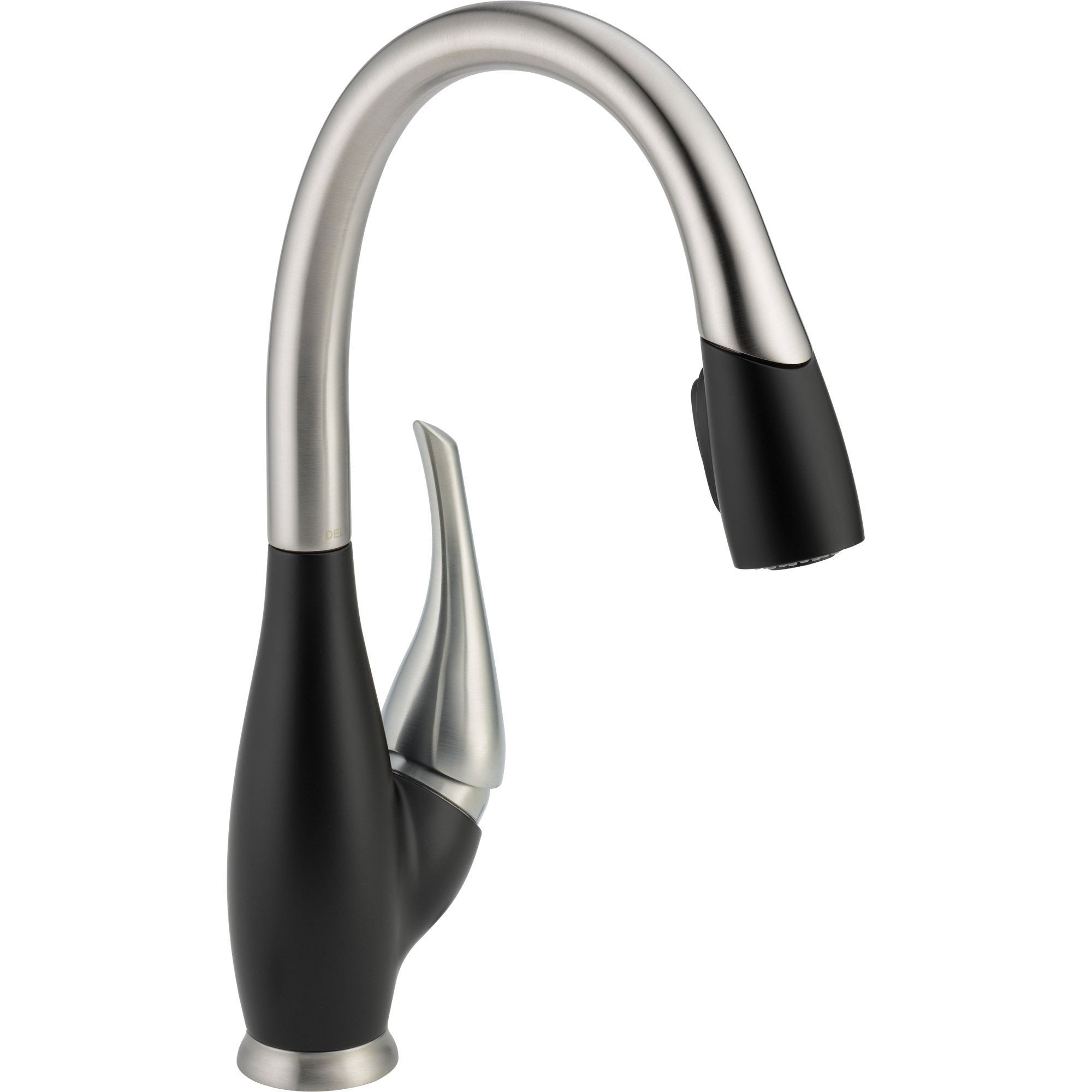 Delta Fuse Stainless Steel / Black Pull-Down Spray Kitchen Sink Faucet 573001