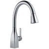 Delta Mateo Collection Arctic Stainless Steel Finish Modern Single Lever Handle Pull-Down Kitchen Sink Faucet 729167