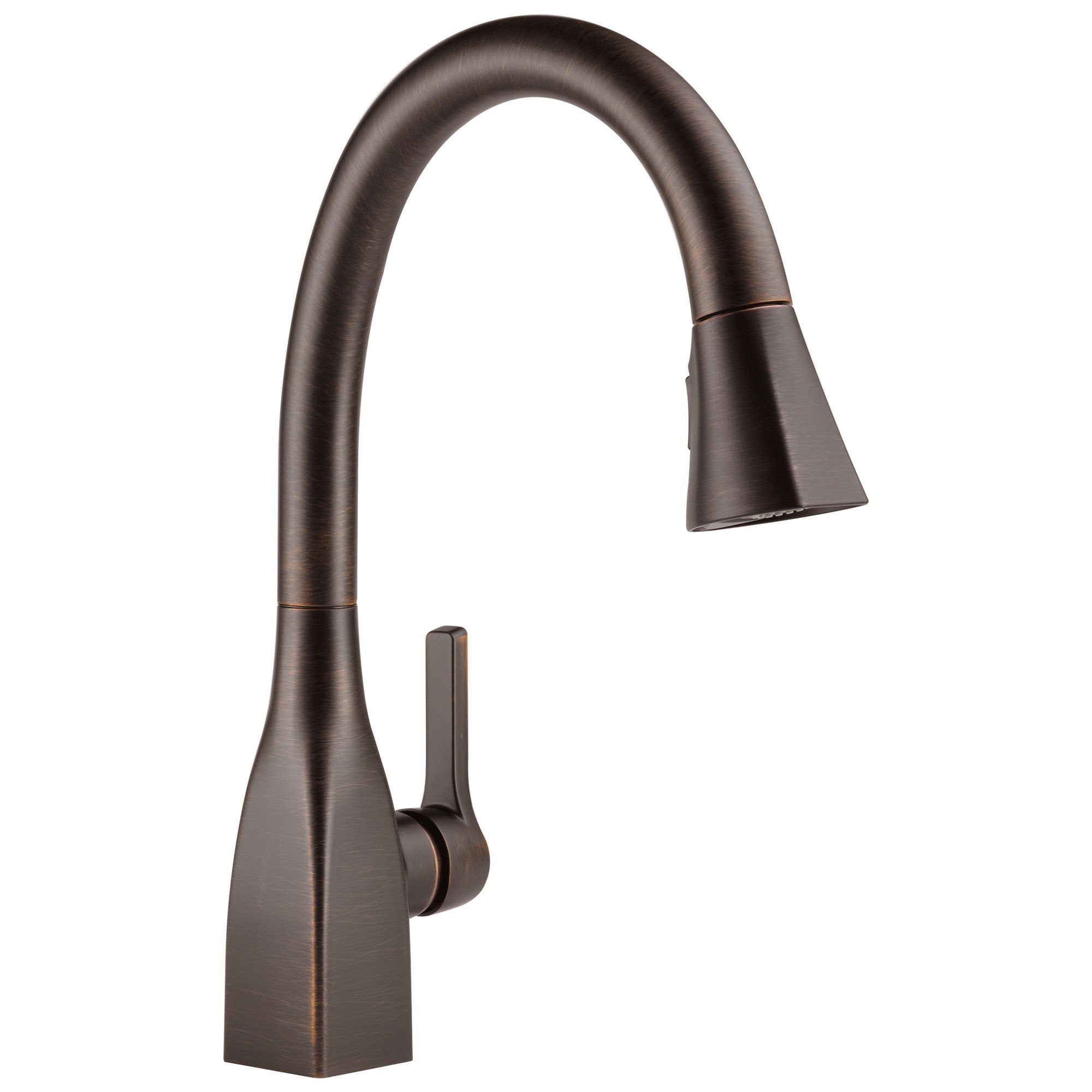 Delta Mateo Collection Venetian Bronze Finish Modern Single Lever Handle Pull-Down Kitchen Sink Faucet 726273
