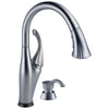 Delta Addison Collection Arctic Stainless Steel Finish 1 Handle Pull-Down Electronic Kitchen Sink Faucet with Touch2O Technology and Soap Dispenser 732739