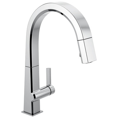 Delta Pivotal Chrome Finish Single Handle Pull Down Kitchen Faucet D9193DST