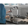 Delta Pivotal Chrome Finish Single Handle Pull Down Kitchen Faucet D9193DST