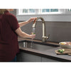 Delta Pivotal Polished Nickel Finish Single Handle Pull Down Kitchen Faucet with Touch2O Technology D9193TPNDST